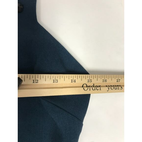 Annie Griffin Dress Womens 4 Teal Green Sheath Sleeveless Halter Jeweled Collar - Picture 9 of 12